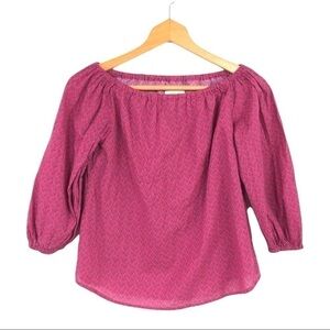 Anthro. Maeve - 'Maiden' Raspberry Pink Off-Shoulder Lightweight Top - XS